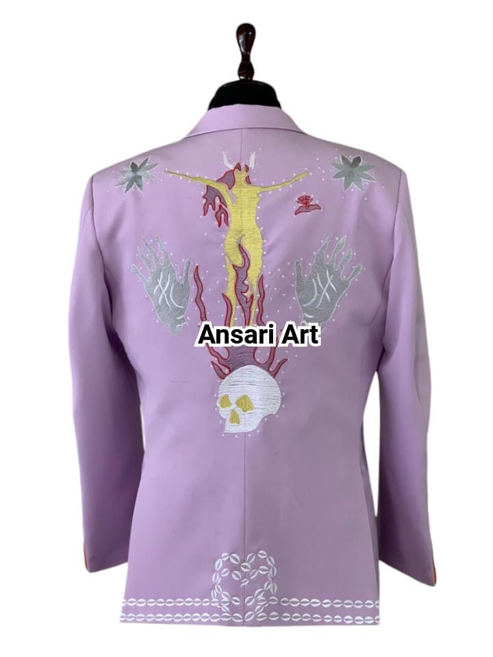 Other Men 2PC Customized snake fire embroidery western prom outfit Size 44R - 5 Thumbnail