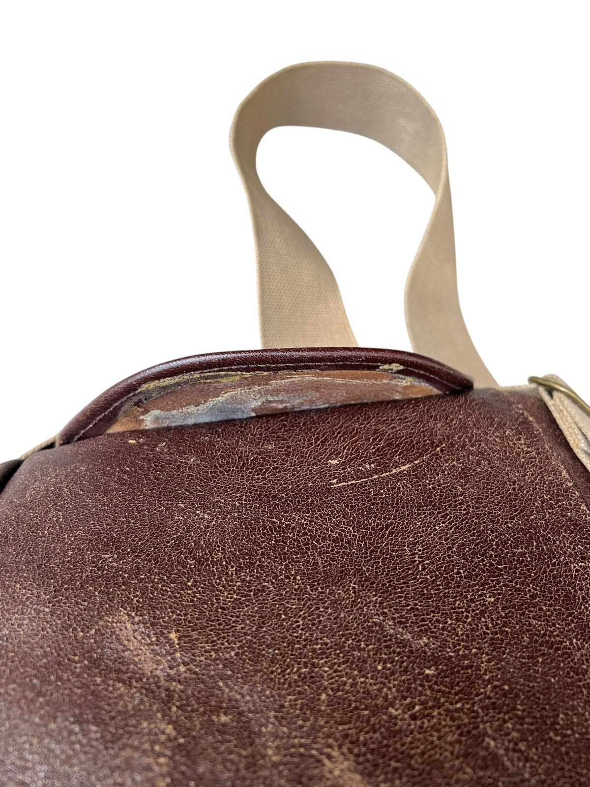 Leather VTG J&M Davidson Distress Blistered Leather Backpack Bag Size ONE SIZE - 19 Thumbnail