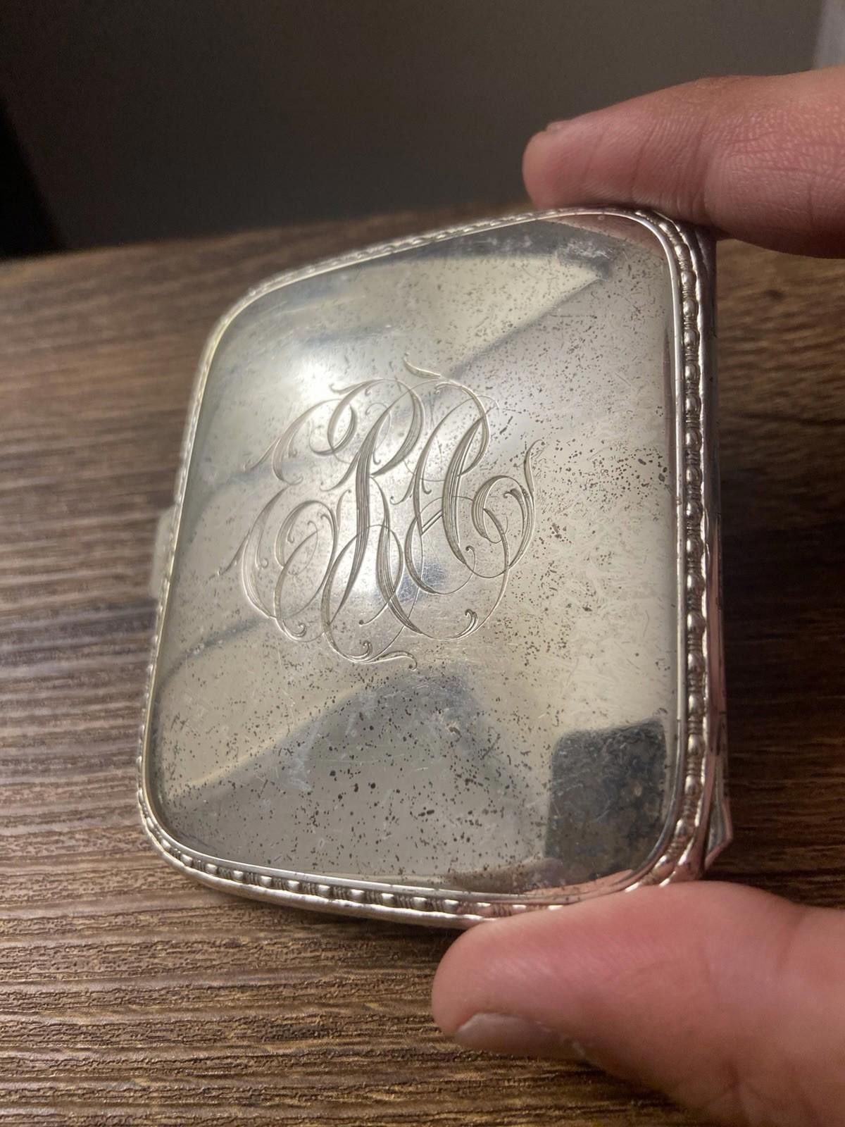 Other 925 Sterling Silver Enamel Floral Etch “ERA” Cigarette Case Size ONE SIZE - 8 Thumbnail