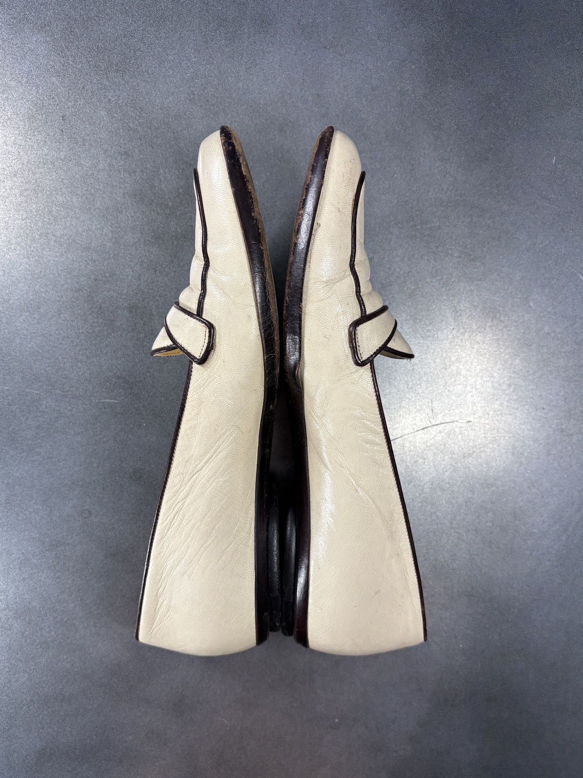 Prada Vintage Prada Loafers 1990s Leather Flats TwoTone Square Toe Size US 6.5 / IT 36.5 - 13 Thumbnail