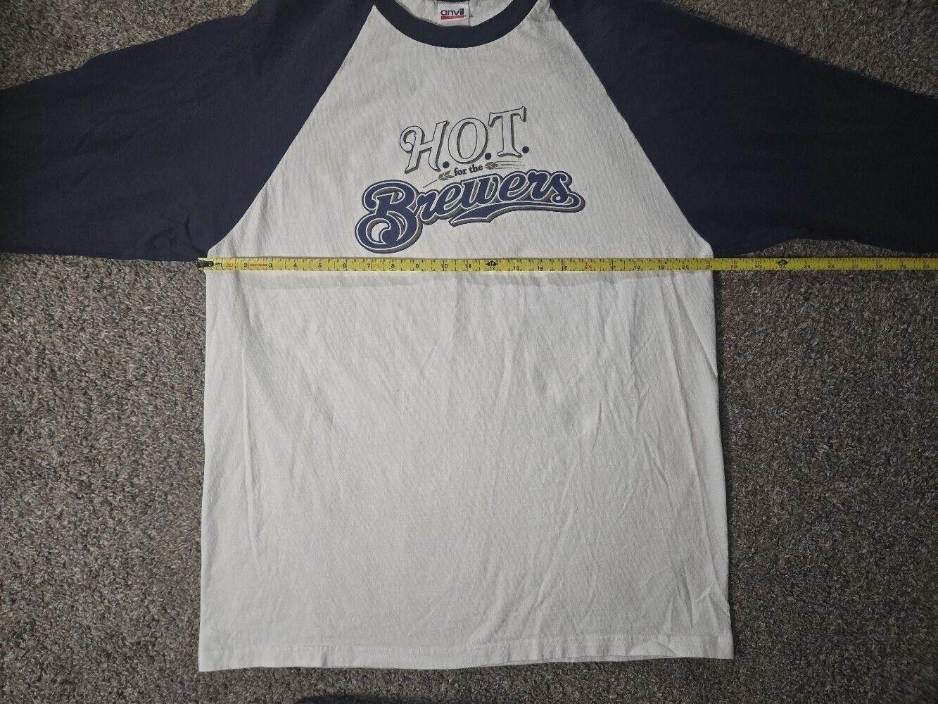 Anvil Anvil Preshrunk 3/4 Sleeve H.O.T. For The Brewers Shirt Size US L / EU 52-54 / 3 - 7 Thumbnail