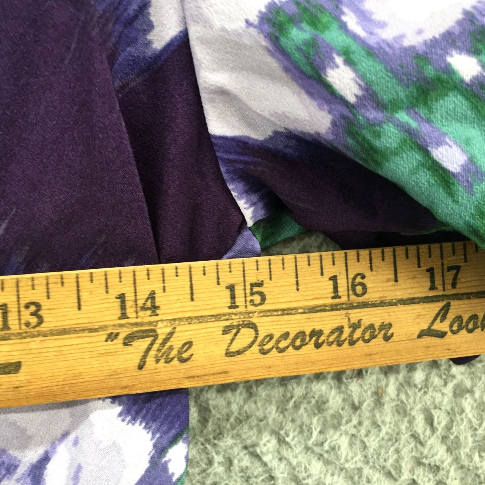 Vintage A New Day Floral Crepe High Low Dress Womens S Purple Short Sleeve Casual V-Neck Size 28" / US 6 / IT 42 - 7 Thumbnail