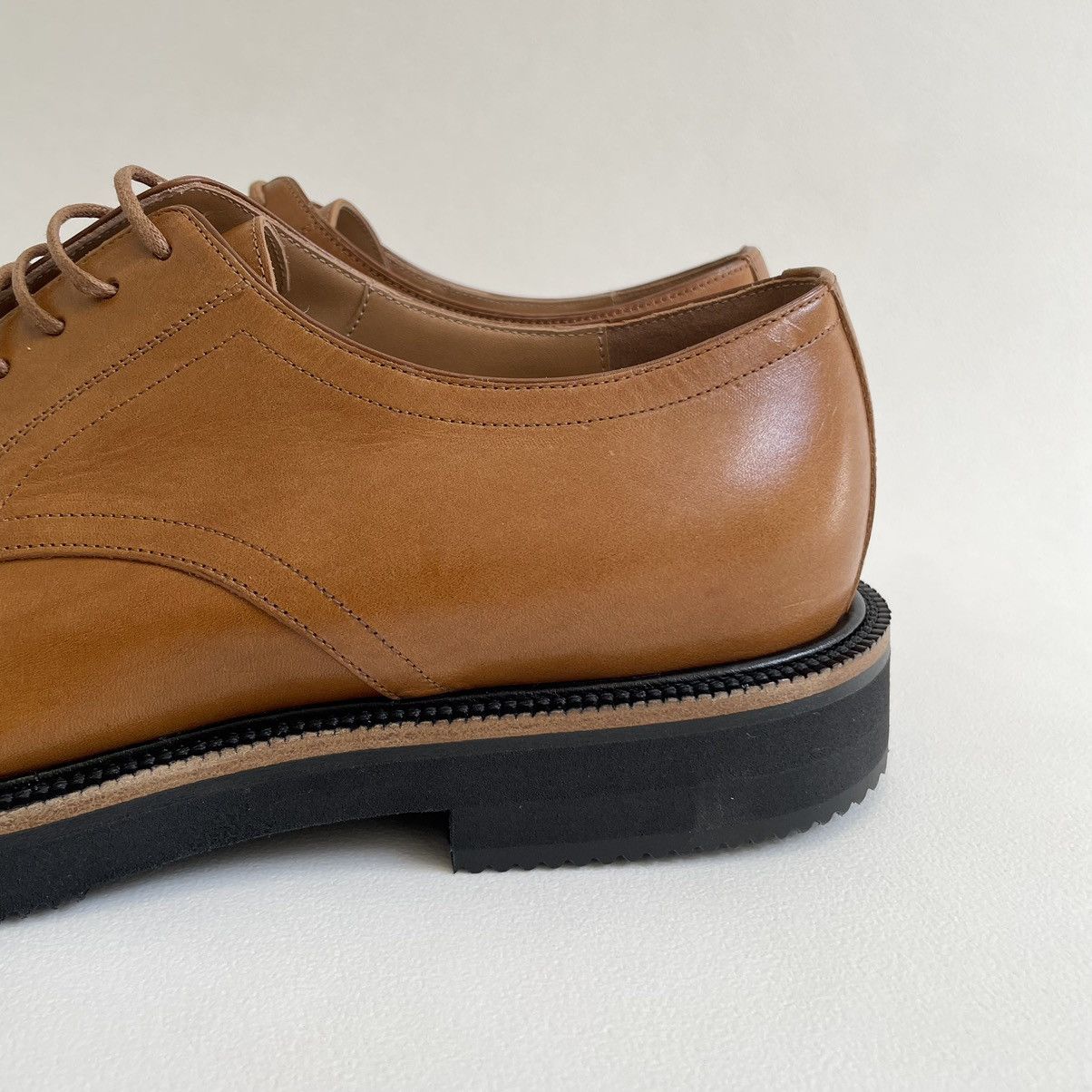 Dries Van Noten S/S 20 Tan Leather Derby Shoes Size US 9 / EU 42 - 10 Thumbnail