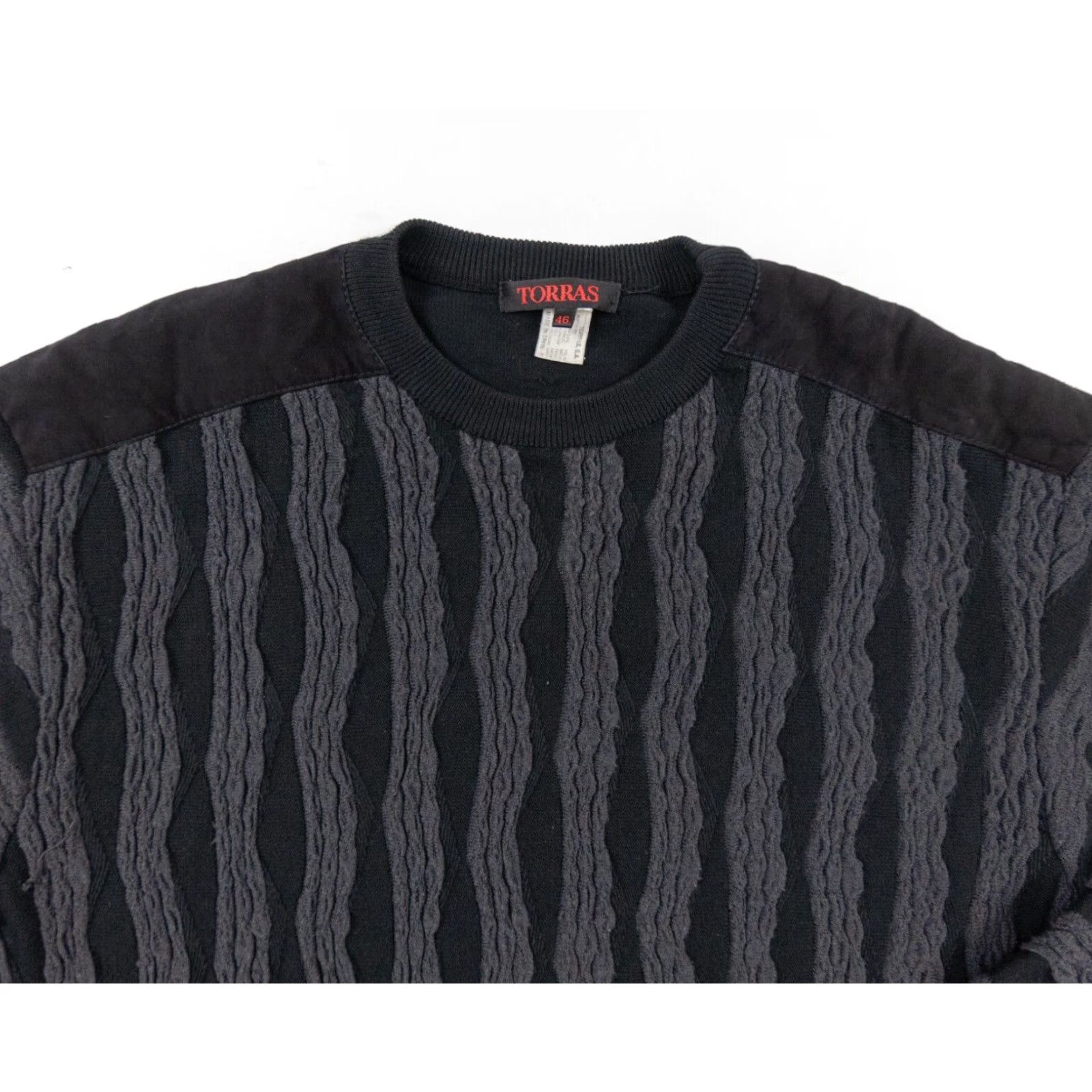 Vintage VINTAGE Torras Mens Sweater Pullover Crewneck Wool Blend Long Sleeve All Seasons 46 Black Size US XXL / EU 58 / 5 - 2 Thumbnail
