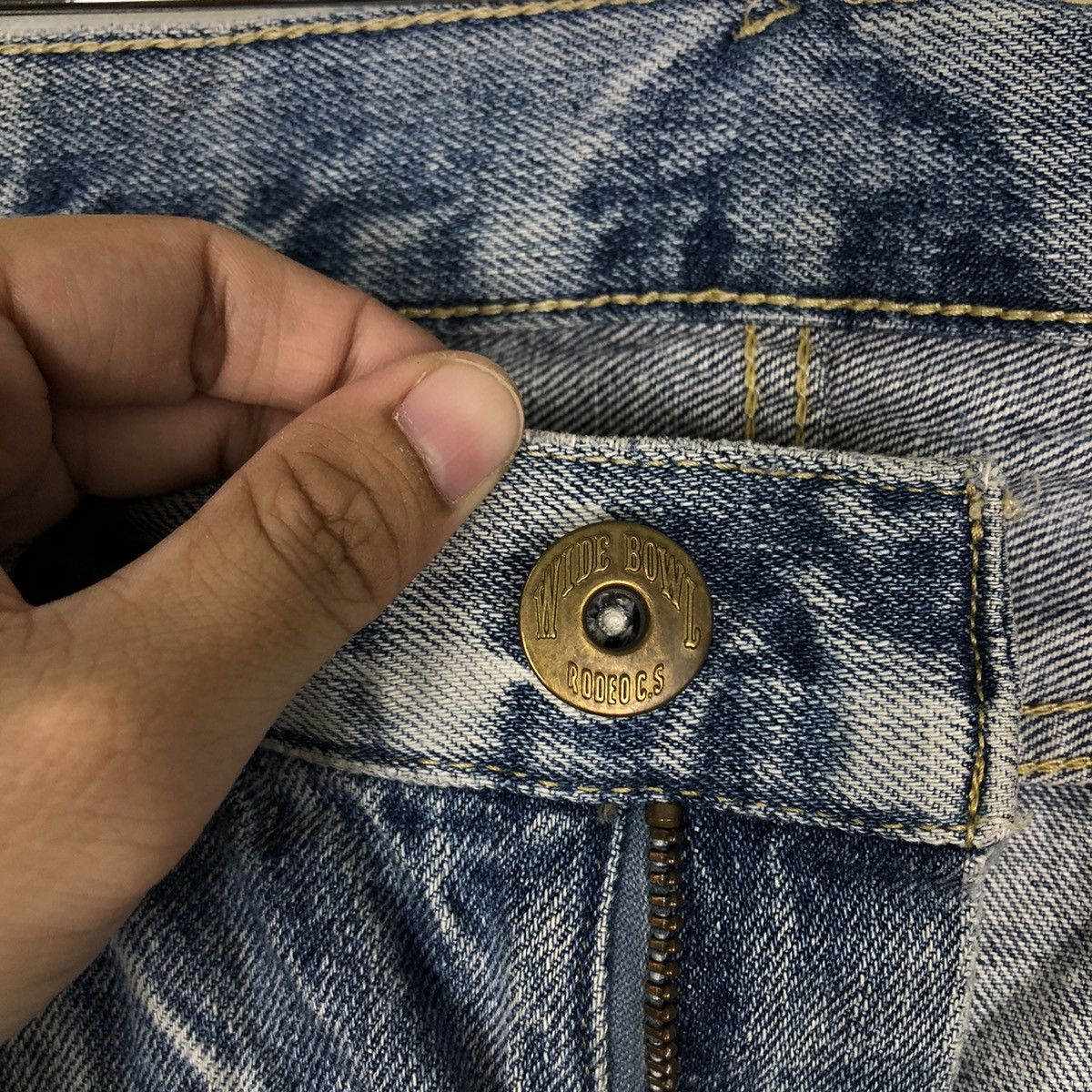 Japanese Brand 🔥VINTAGE RODEO CROWNS DISTRESSED JEANS PUNK DESIGN Size US 35 - 11 Thumbnail