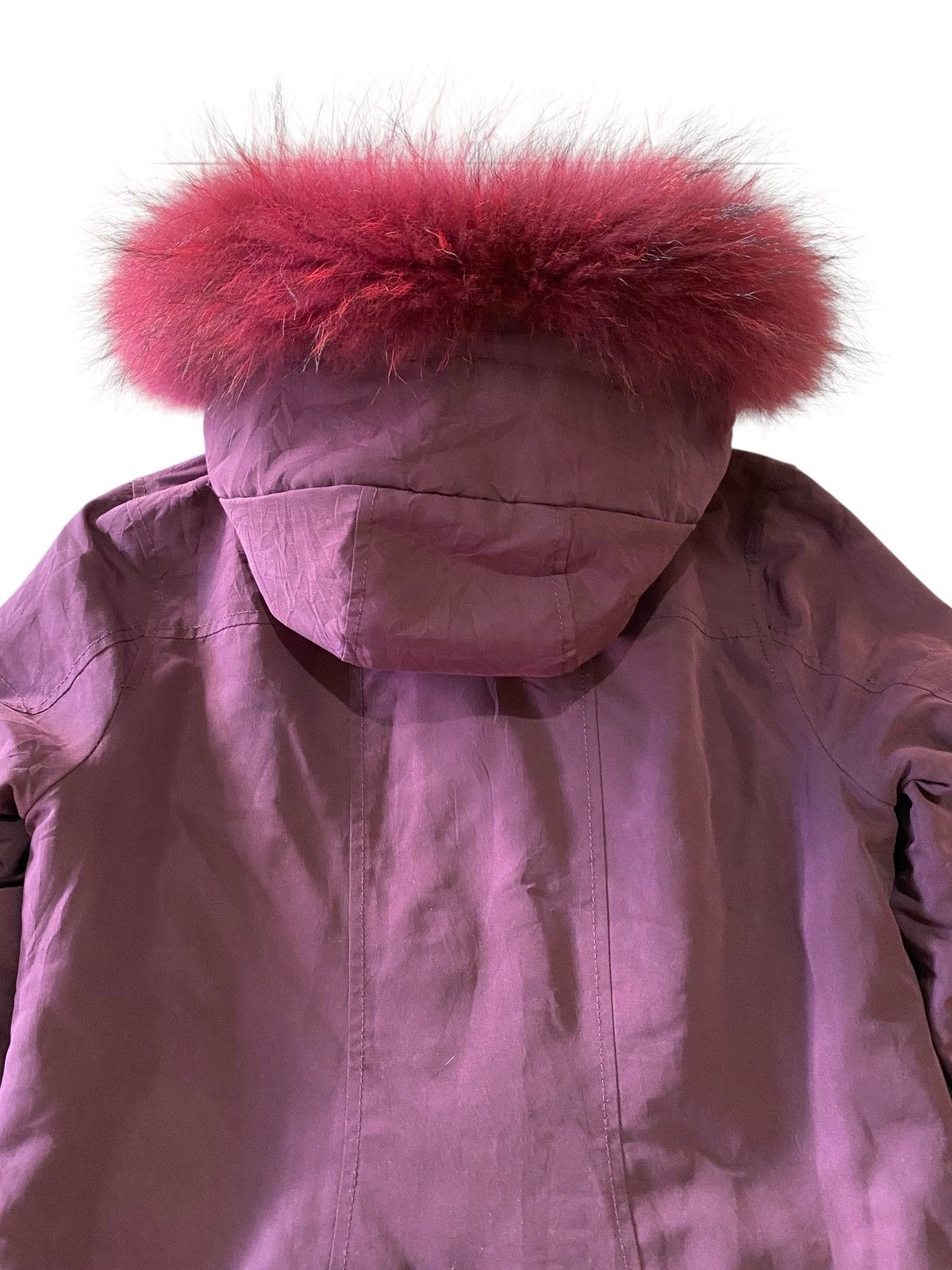 SLY Sly Burgundy Fur Hood Parka Jacket Winter Coat Toggle Button Size US S / EU 44-46 / 1 - 10 Thumbnail