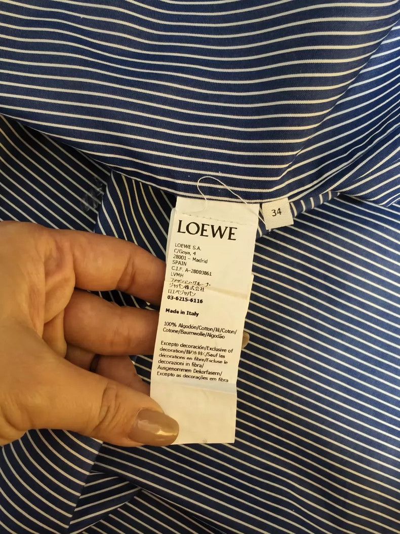 Loewe LOEWE Classic white and blue striped shirt Size S / US 4 / IT 40 - 5 Thumbnail