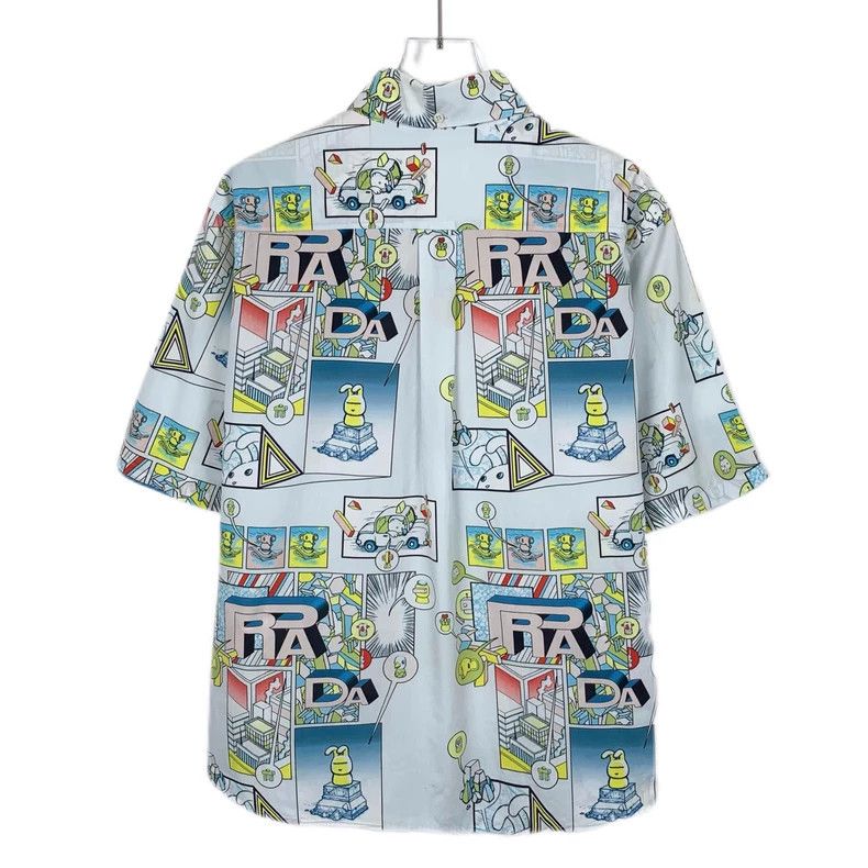 Prada PradaCartoon Series Multi-color Cartoon Printed Cotton Lape Size US L / EU 52-54 / 3 - 2 Thumbnail