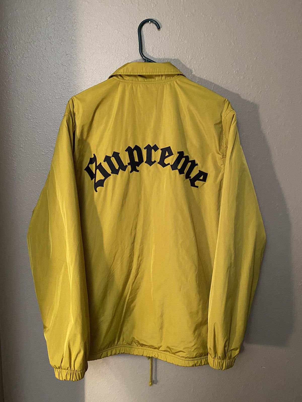 image of Supreme 2016 Old English Coaches Jacket in Yellow, Men's (Size XL)