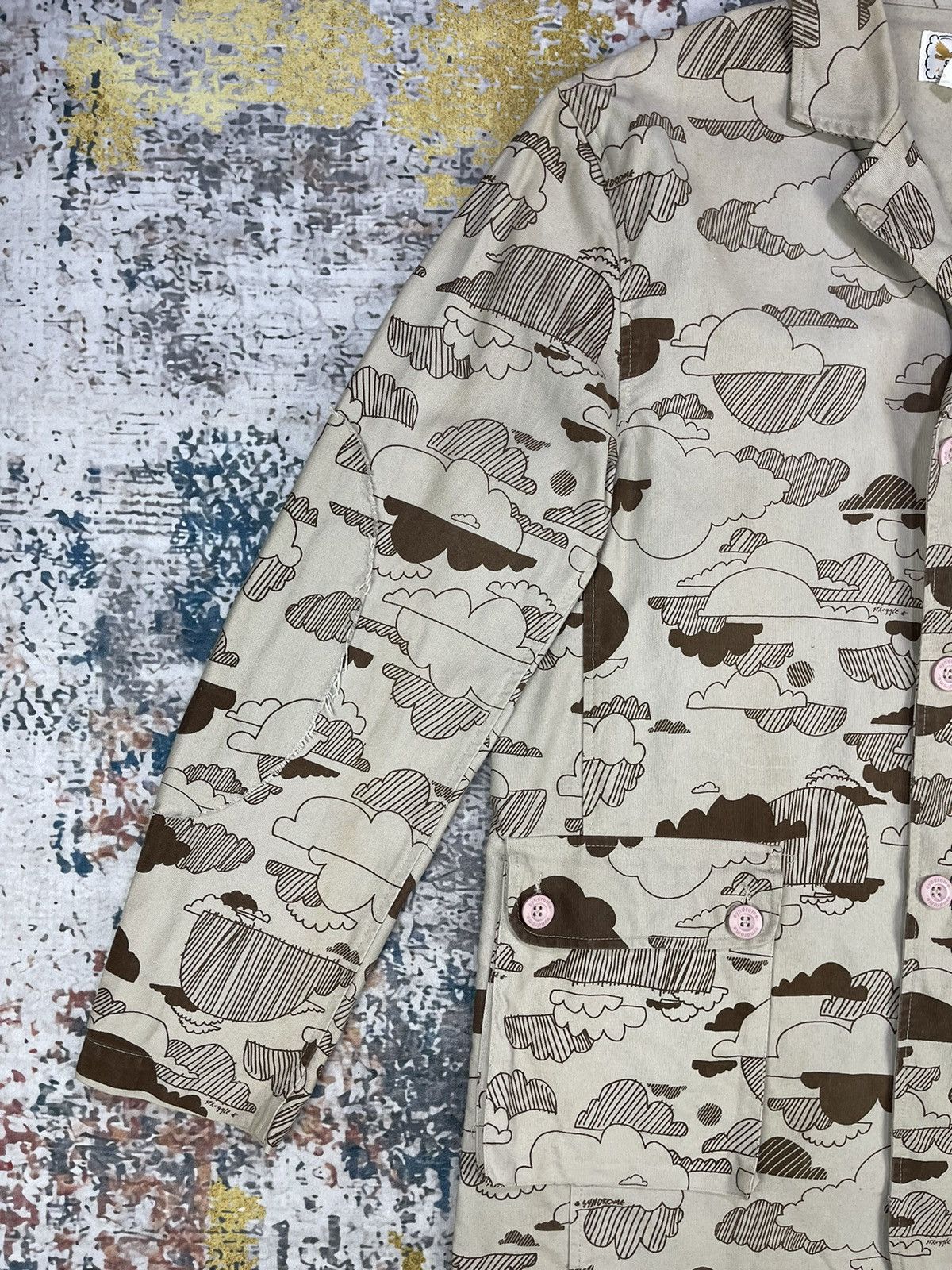 Vintage Vintage Syndrome Canvas Doodle Overprinted Jackets Size US L / EU 52-54 / 3 - 4 Thumbnail