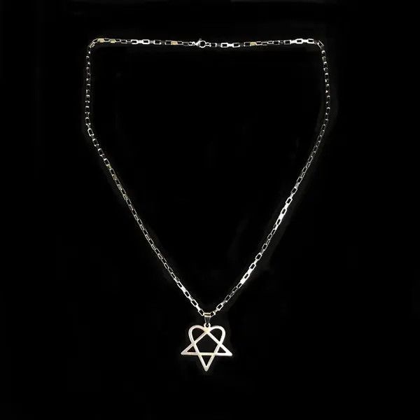 Jewelry Heart Necklace Punk Grunge Chain Y2K Size ONE SIZE - 5 Thumbnail