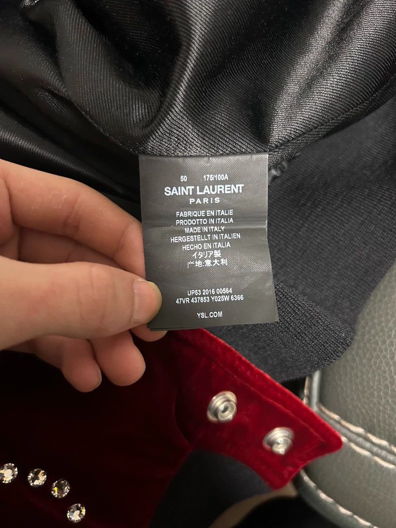 Saint Laurent Paris saint Laurent paris2016 FW Wine Red Velvet Note Jacket 250 Size US M / EU 48-50 / 2 - 4 Thumbnail