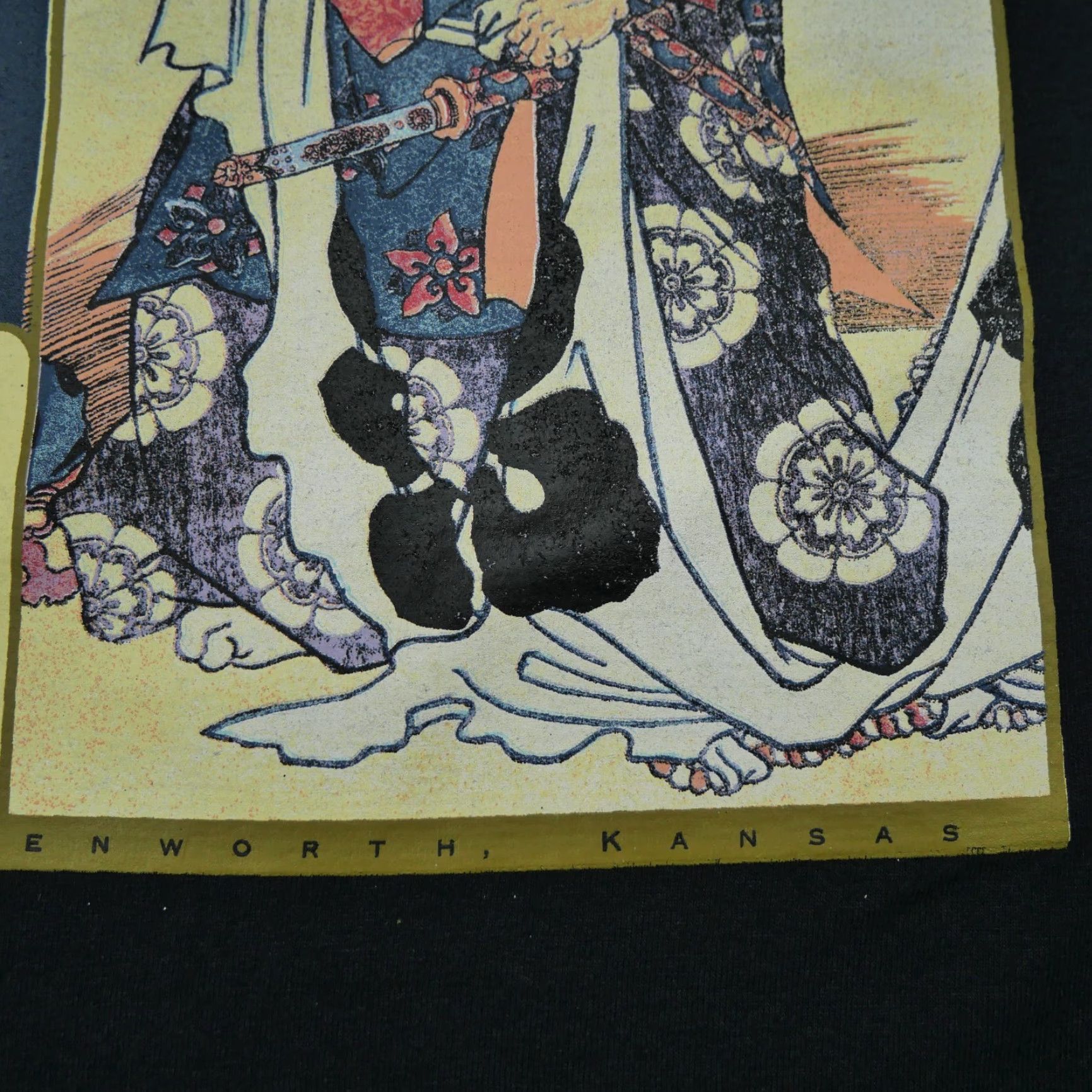 Fruit Of The Loom Vintage Fruit of the Loom Shirt Mens M Black Ukiyo e Art Y2K Crew Neck Short Sleeve Cotton Logo 90s Nobunaga Kuniyoshi Size US M / EU 48-50 / 2 - 5 Thumbnail