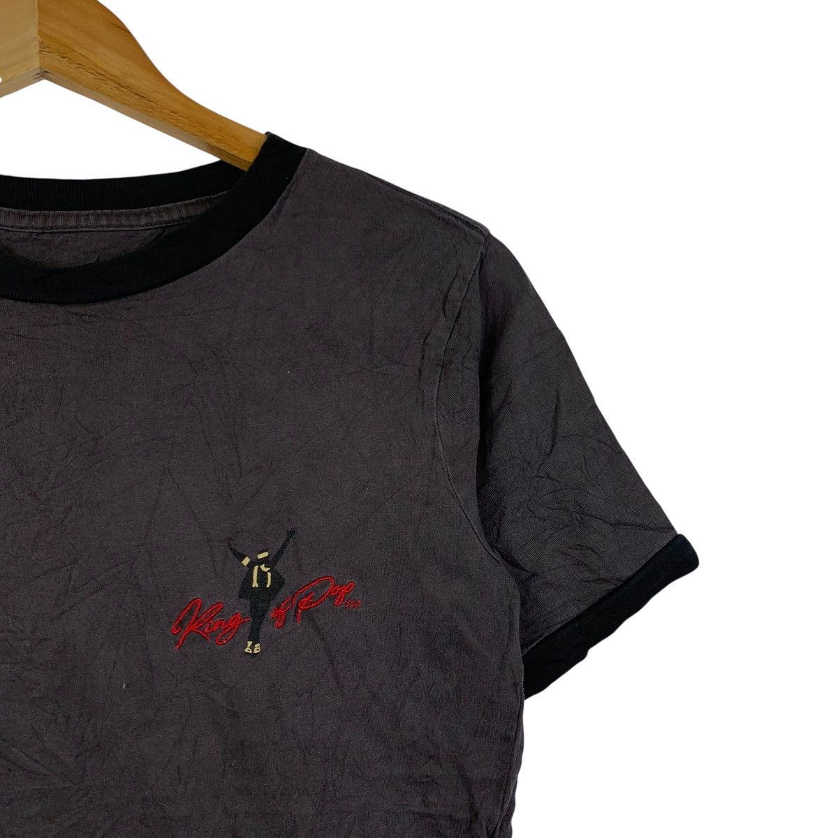 Michael Jackson Michael Jackson King of Pop Tee Vintage Black Ringer Shirt Size US S / EU 44-46 / 1 - 5 Thumbnail