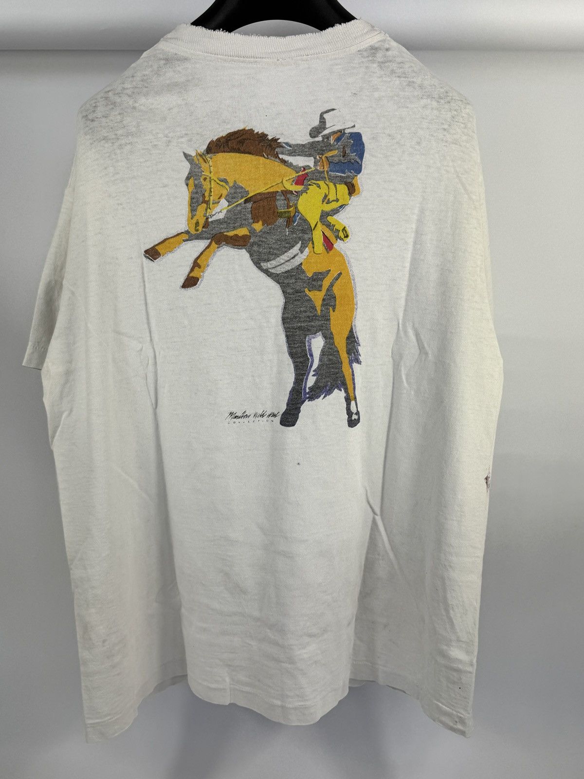 Vintage MARLBORO WILD WEST 1990s VINTAGE T-SHIRT Size US L / EU 52-54 / 3 - 2 Thumbnail