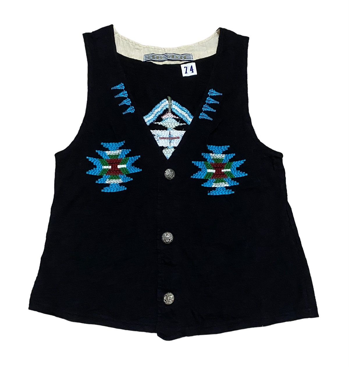 image of Vintage Cube Sugar Navajo Vest 2000S in Black, Men's (Size Medium)