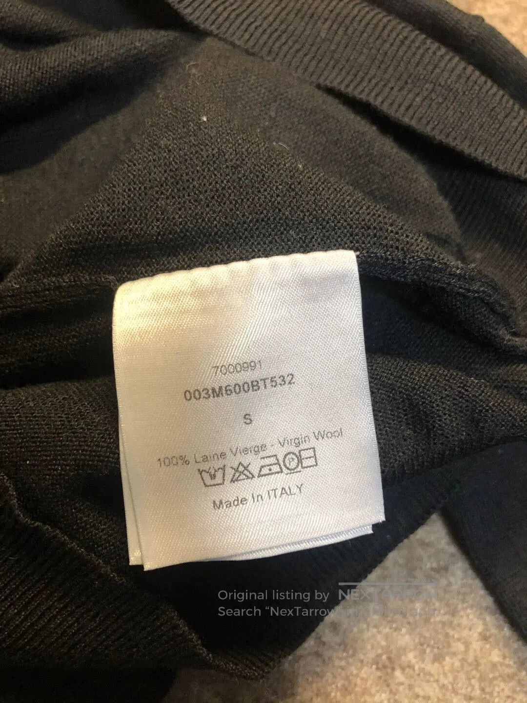 Dior Dior Homme Men's Bee Embroidered Sweater. Size US L / EU 52-54 / 3 - 6 Thumbnail