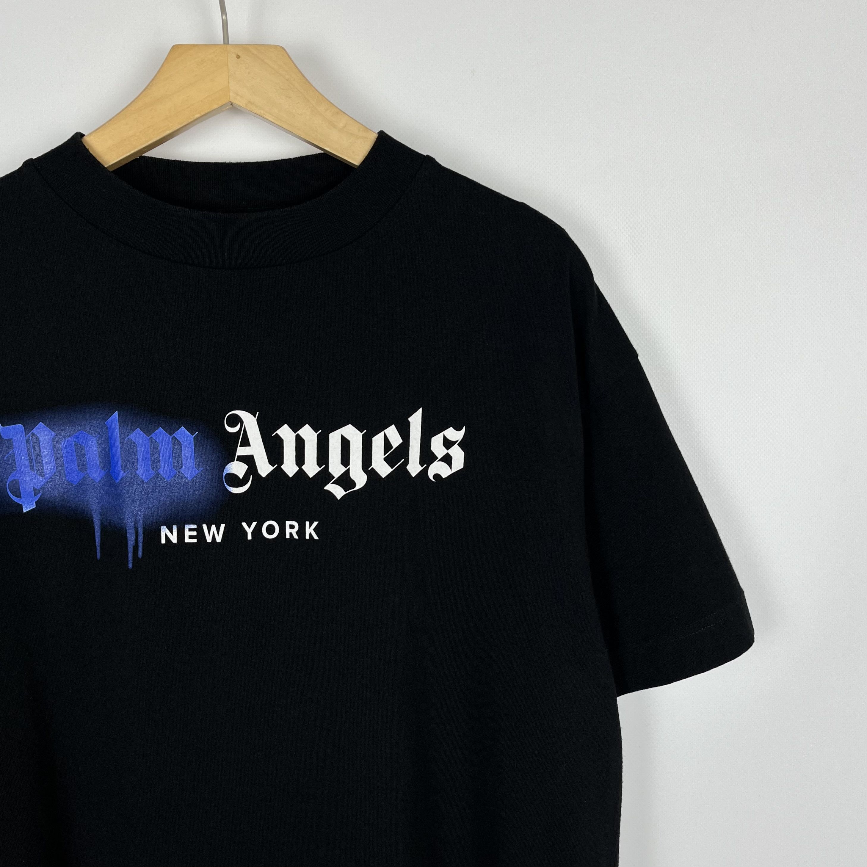 Palm Angels Palm Angels New York Sprayed Big Logo T Shirt Size US L / EU 52-54 / 3 - 2 Thumbnail