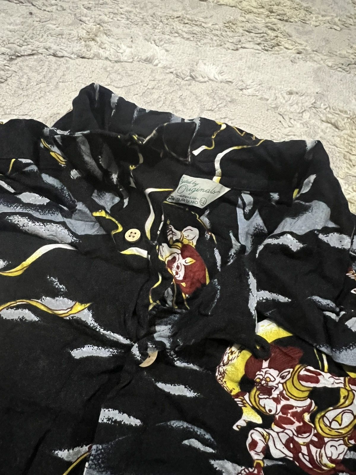 Sun Surf Vintage Japanese Raijin & Fujin God Rayon Hawaiian Shirt Size US L / EU 52-54 / 3 - 4 Thumbnail