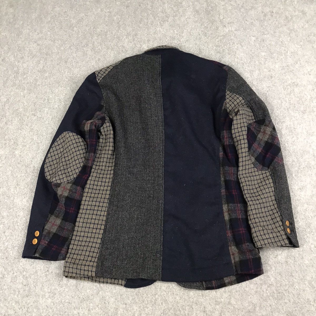 Japanese Brand GAIJIN MADE RARE PATCHWORK WOOL COAT JACKET KAPITAL STYLE Size US M / EU 48-50 / 2 - 6 Thumbnail