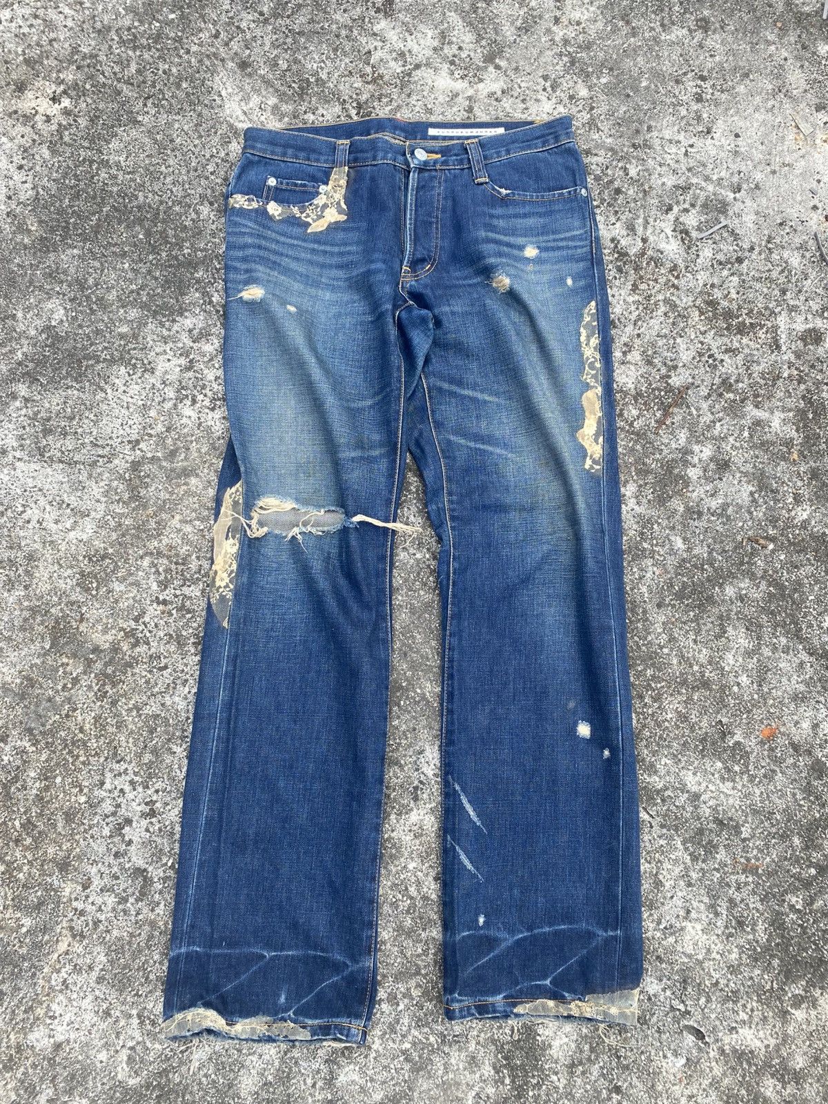 パンツ sunaokuwahara double-sided denim pants sunaokuwahara double-sided denim pants sunaokuwahara Patchwork