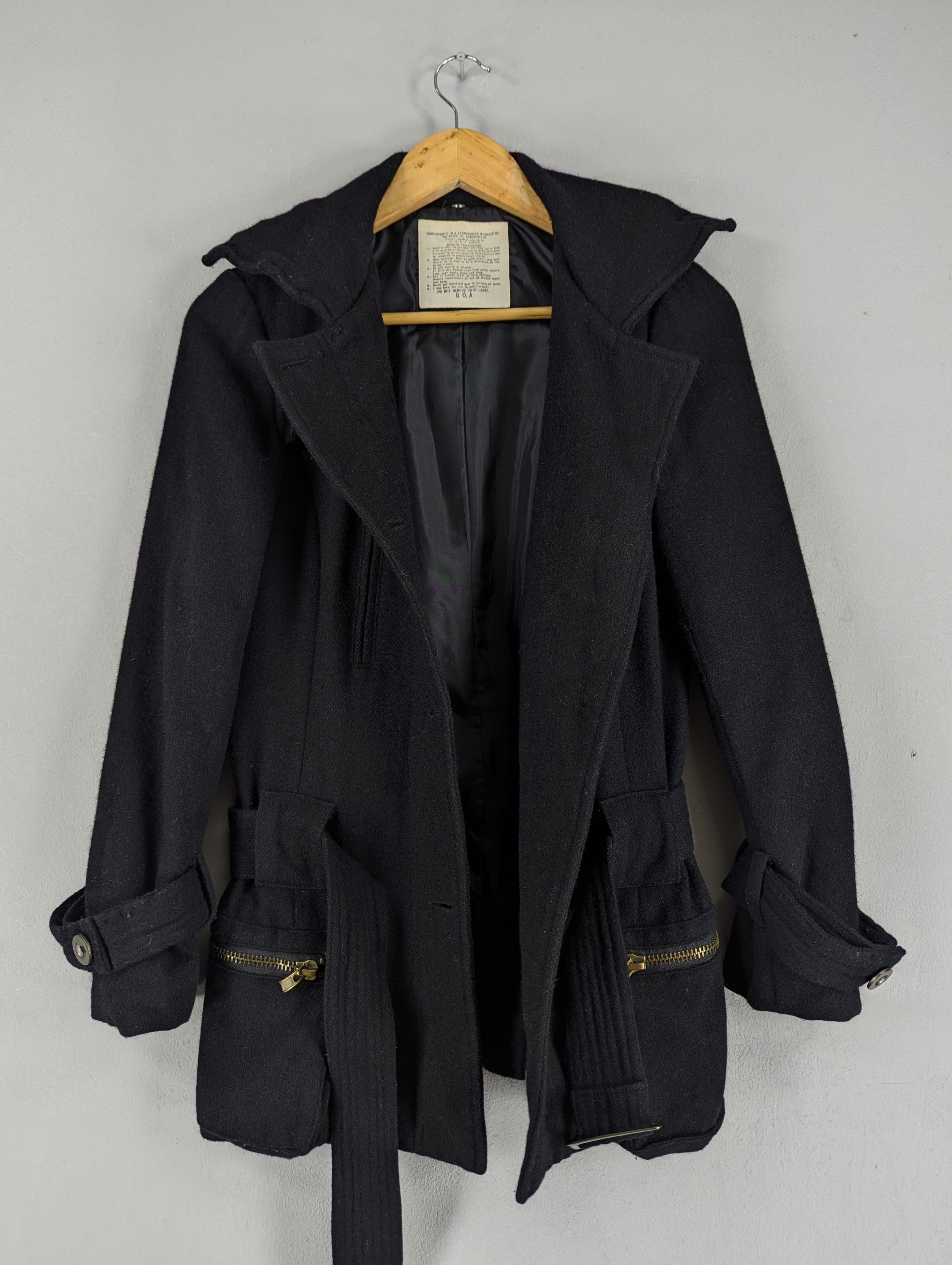 GOA G.O.A Military Style Wool Coat Jacket With Belted Size S / US 4 / IT 40 - 11 Thumbnail