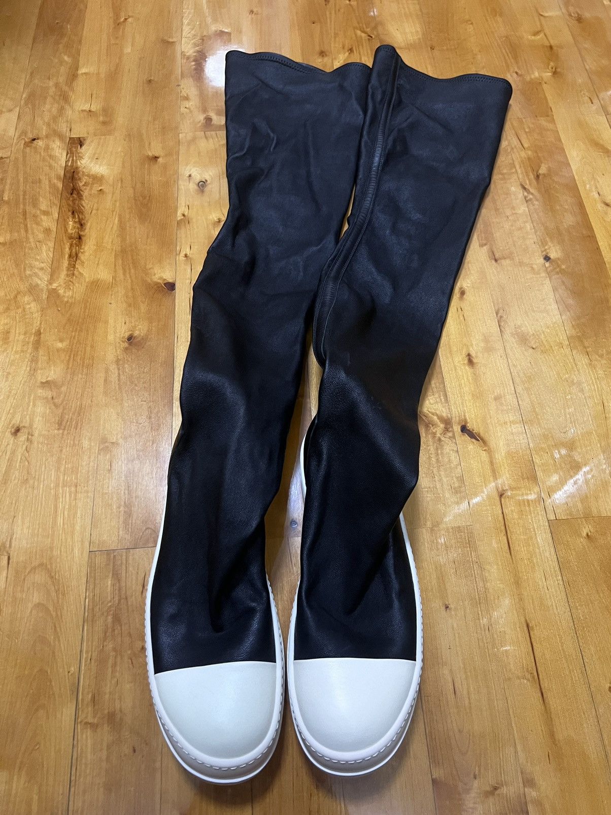 Rick owens mainline leather thigh high stocking sz39