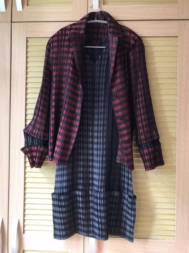 Issey Miyake Issey Miyake Checkered button coat Size S / US 4 / IT 40 - 2 Thumbnail