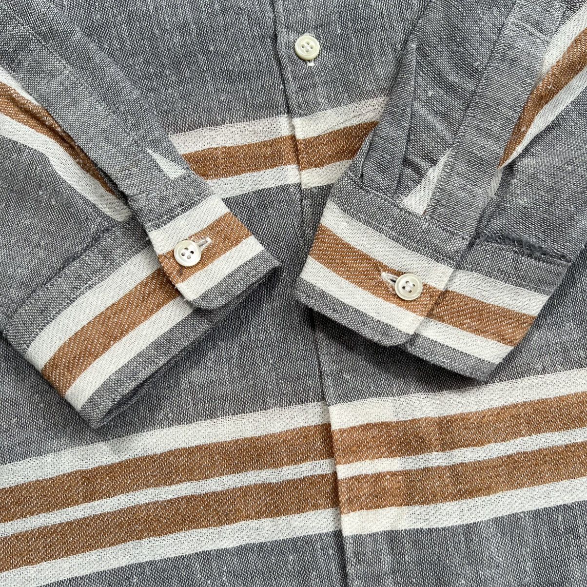 Junya Watanabe AD 2015 Junya Watanabe Linen Stripe Long Sleeve Shirt Size US S / EU 44-46 / 1 - 3 Thumbnail