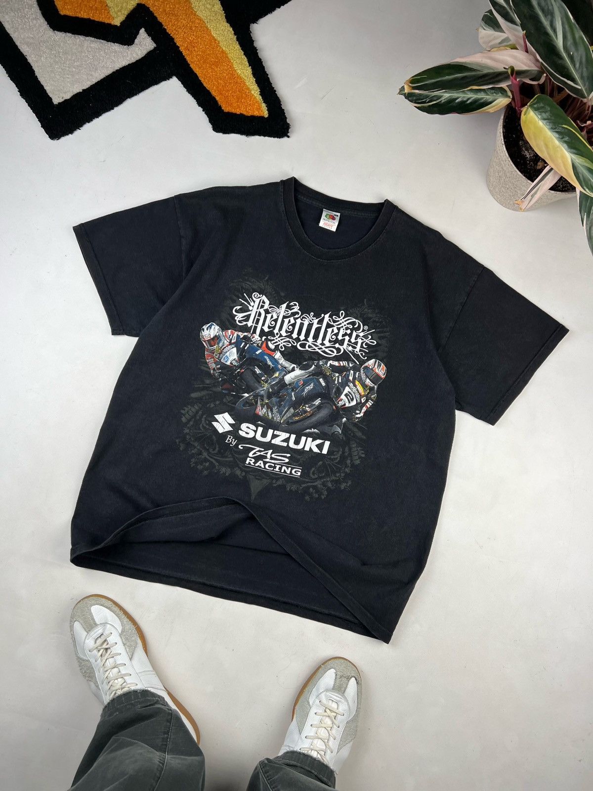 Japanese Brand Suzuki Moto Racing vintage t shirt gothic tribal Size US XL / EU 56 / 4 - 3 Thumbnail