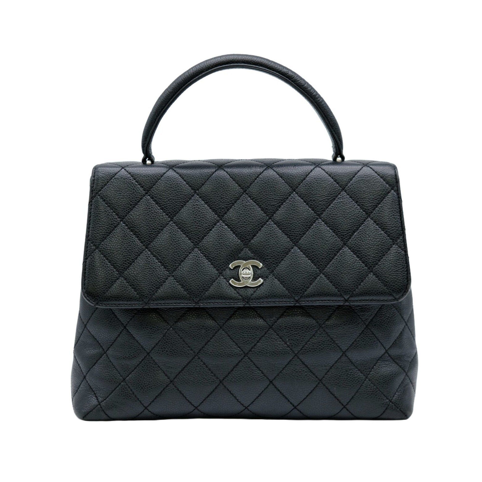 image of Chanel Matelasse Caviar Skin Kelly Tote Bag Handbag Black Seal Included A12397, Women's