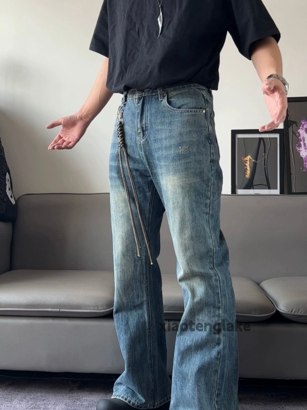 Designer × Jean × Vintage Unisex washed faded cleanfit yuppie bootcut jeans Size US 32 / EU 48 - 7 Thumbnail