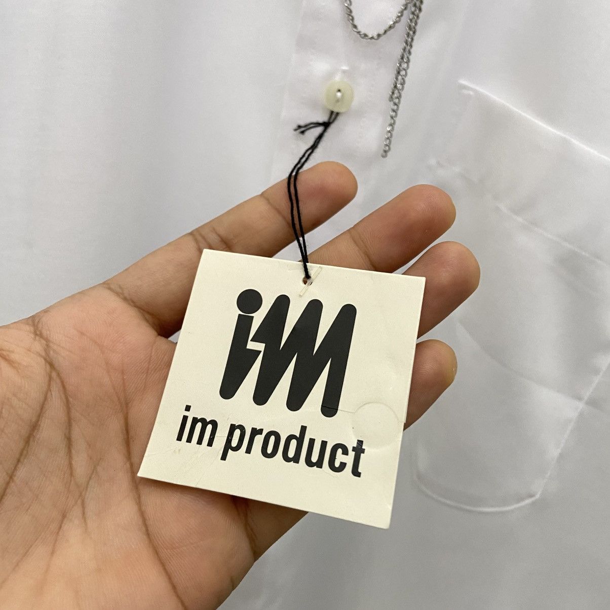 Issey Miyake 🛒SENDOFFER🛒Issey Miyake IM Product Chain Stude Collar Shirt Size US M / EU 48-50 / 2 - 5 Thumbnail