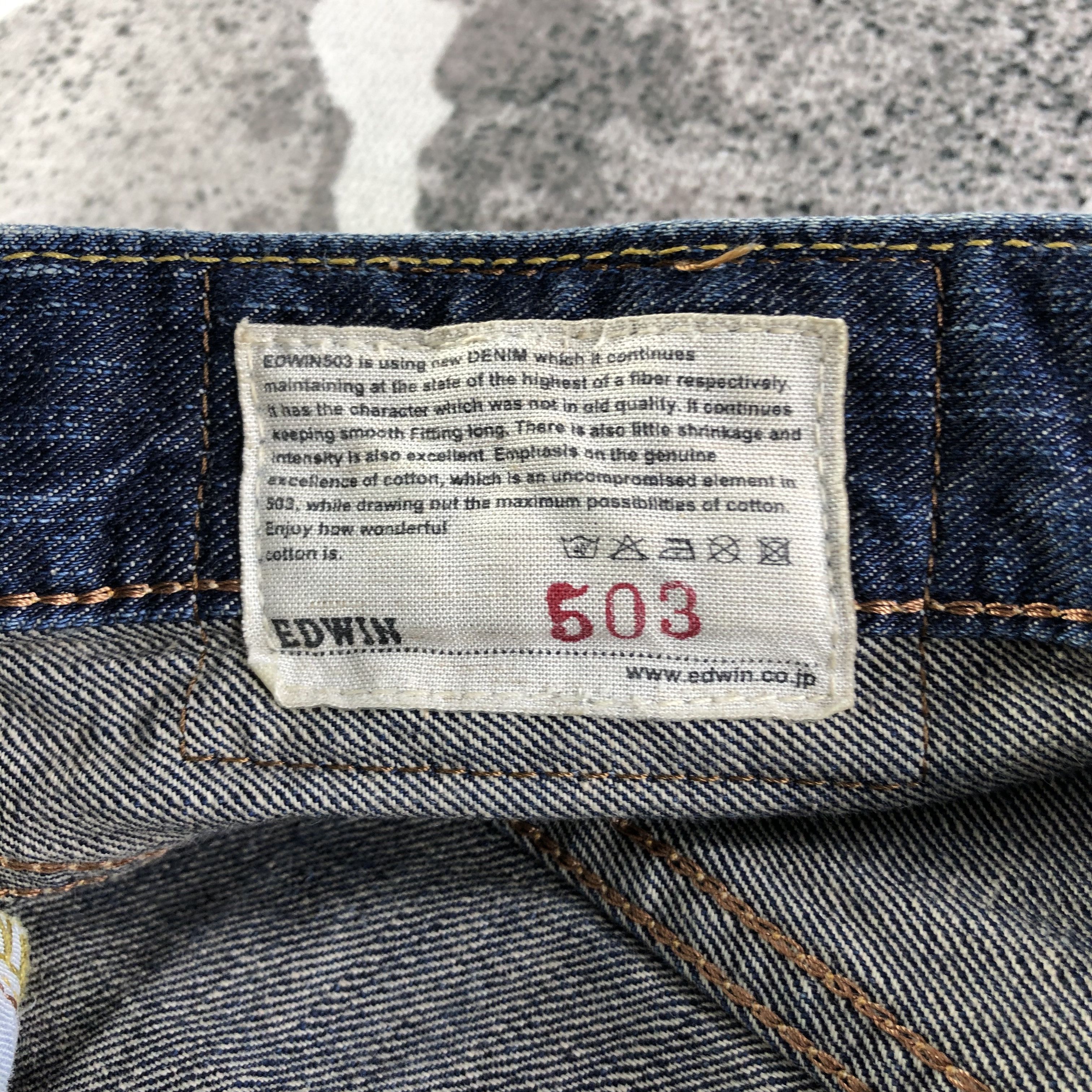 Edwin Vintage Edwin 503 Jeans Distressed Denim KJ2946 Size US 32 / EU 48 - 9 Thumbnail