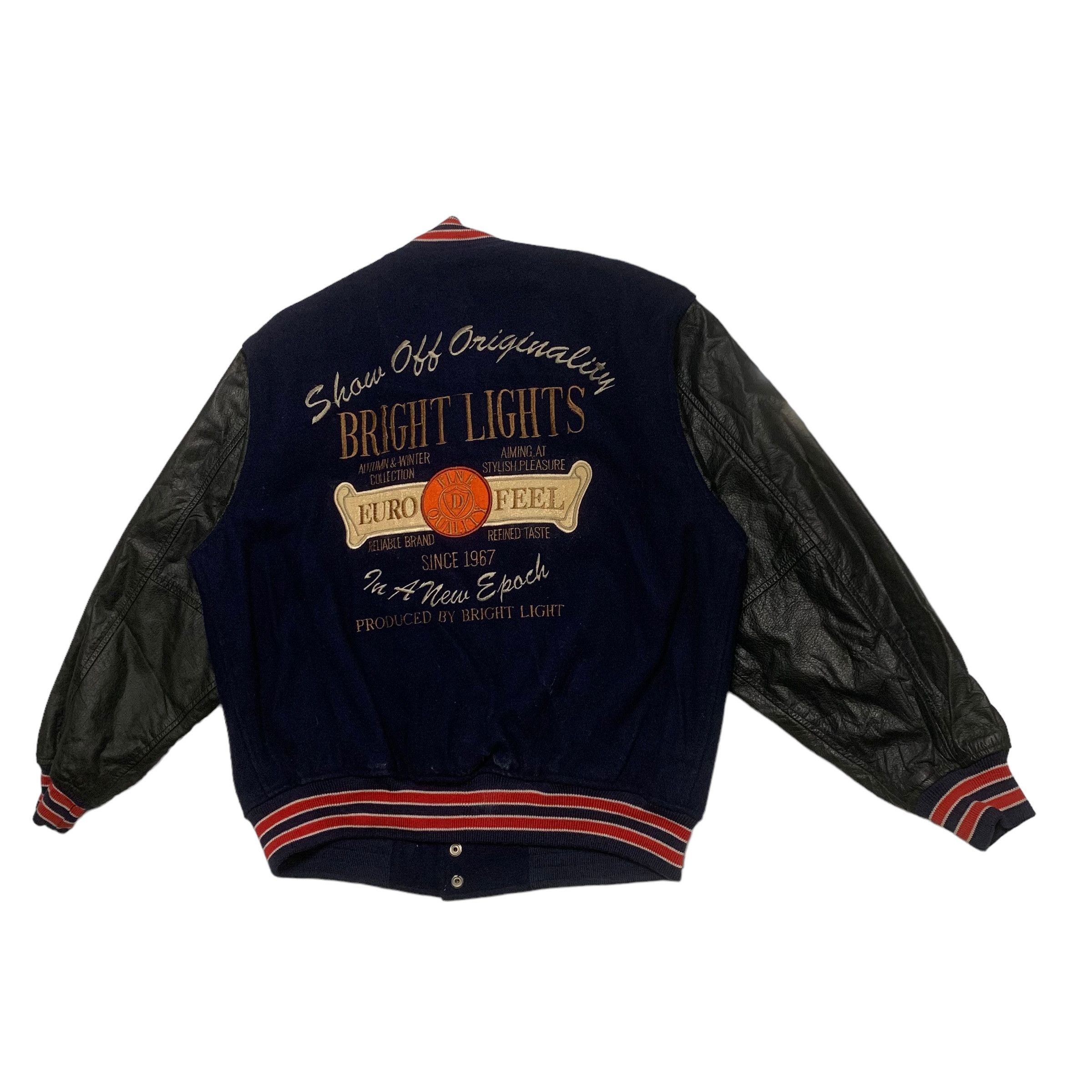 Japanese Brand Vintage Japanese Brand Bright Light Varsity Jacket Size US M / EU 48-50 / 2 - 2 Thumbnail