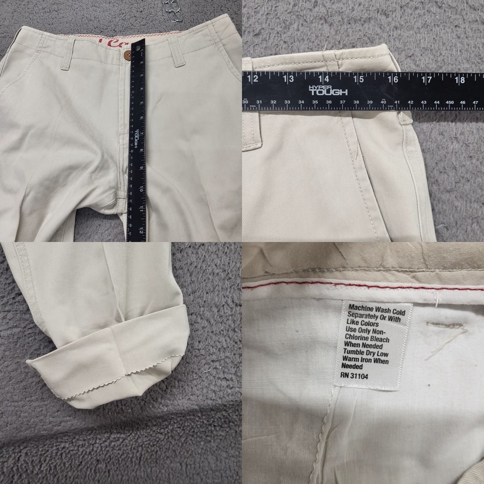 Camel Red Camel Khaki Pants Men's 30x28 Beige Straight Leg Professional Hemmed Pants Mens Size 30x28 Khaki Beige Straight Leg Casual Workwear Travel Size US 30 / EU 46 - 8 Thumbnail