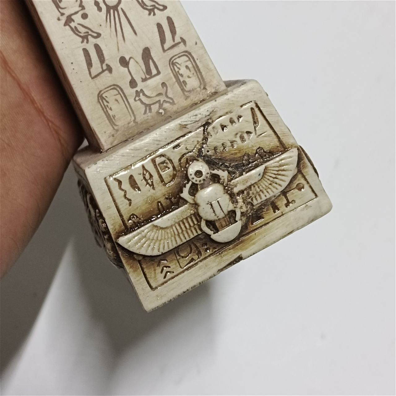 Handmade Egyptian Obelisk Statue – Ancient Hieroglyphic Decor Size ONE SIZE - 7 Thumbnail