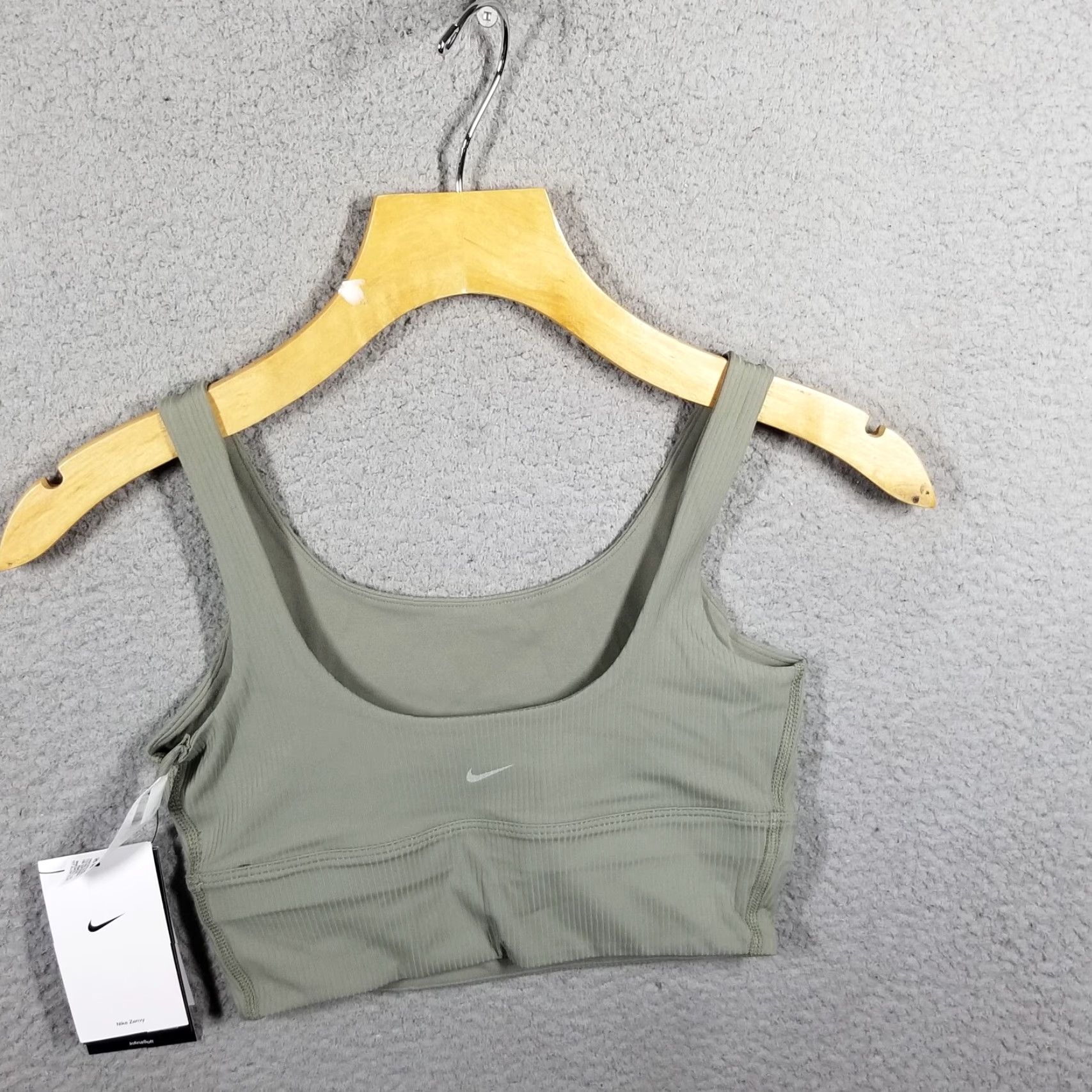 Nike Nike Women Sports Bra XS Light Army Support Padded Longline Activewear Size ONE SIZE - 2 Thumbnail