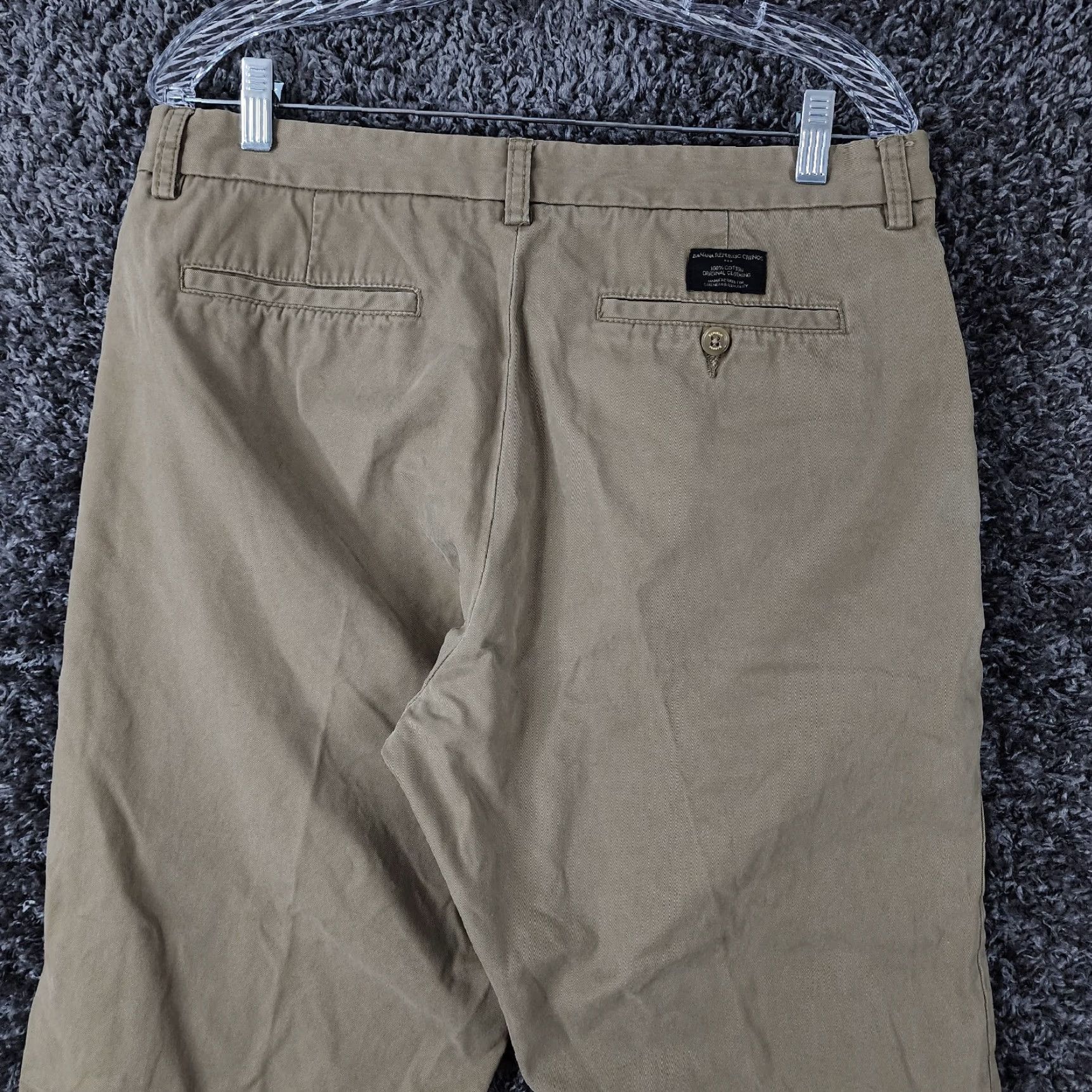 Banana Republic Banana Republic Gavin Chino Pants Mens 34x33 Brown Straight Leg Regular - Men’s Pants 34 Jeans Classic Look Size US 34 / EU 50 - 7 Thumbnail