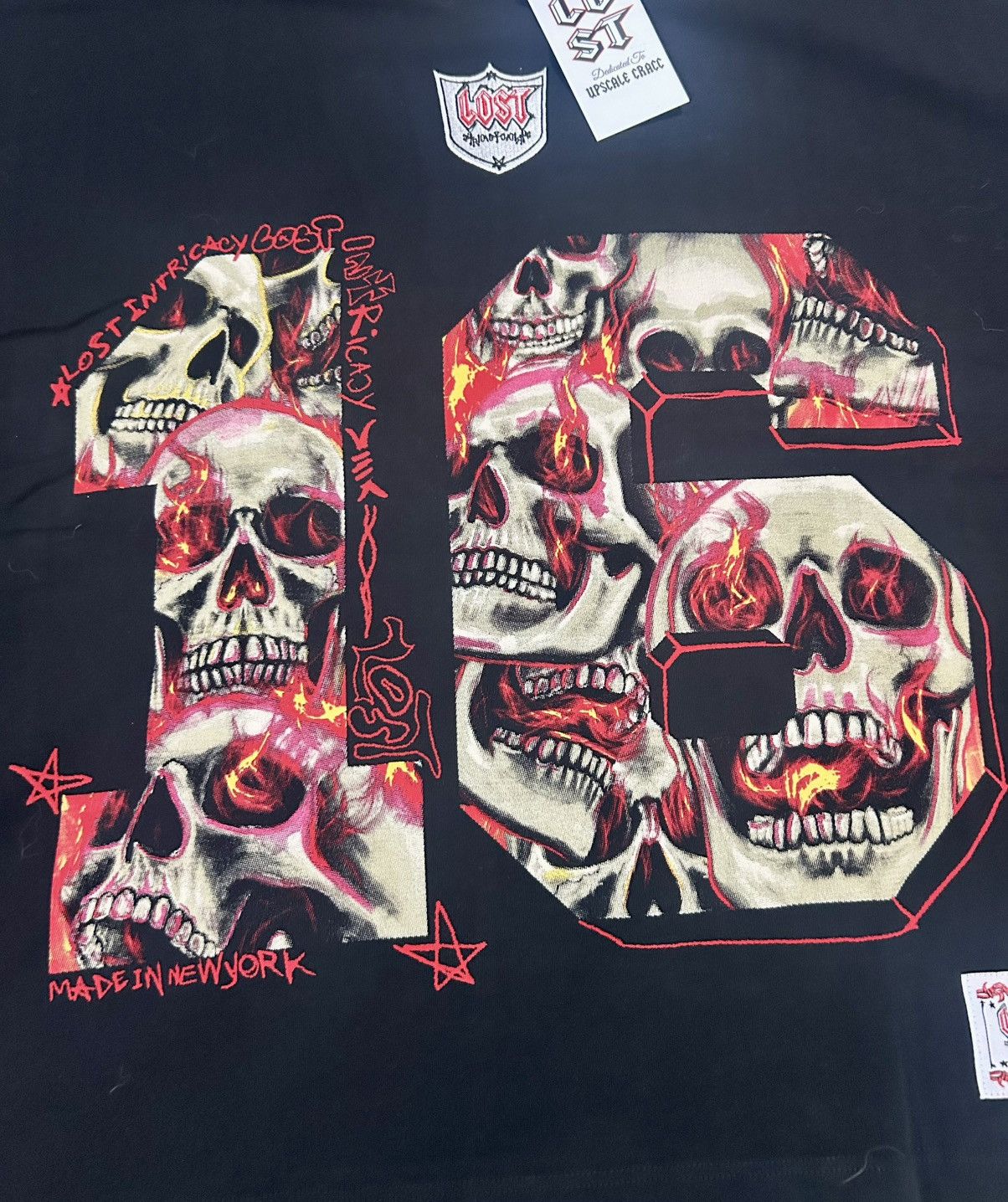 LOST INTRICACY Lost Intricacy Black "[20]16" Football Jersey Shirt size“Lg” Size US L / EU 52-54 / 3 - 2 Thumbnail