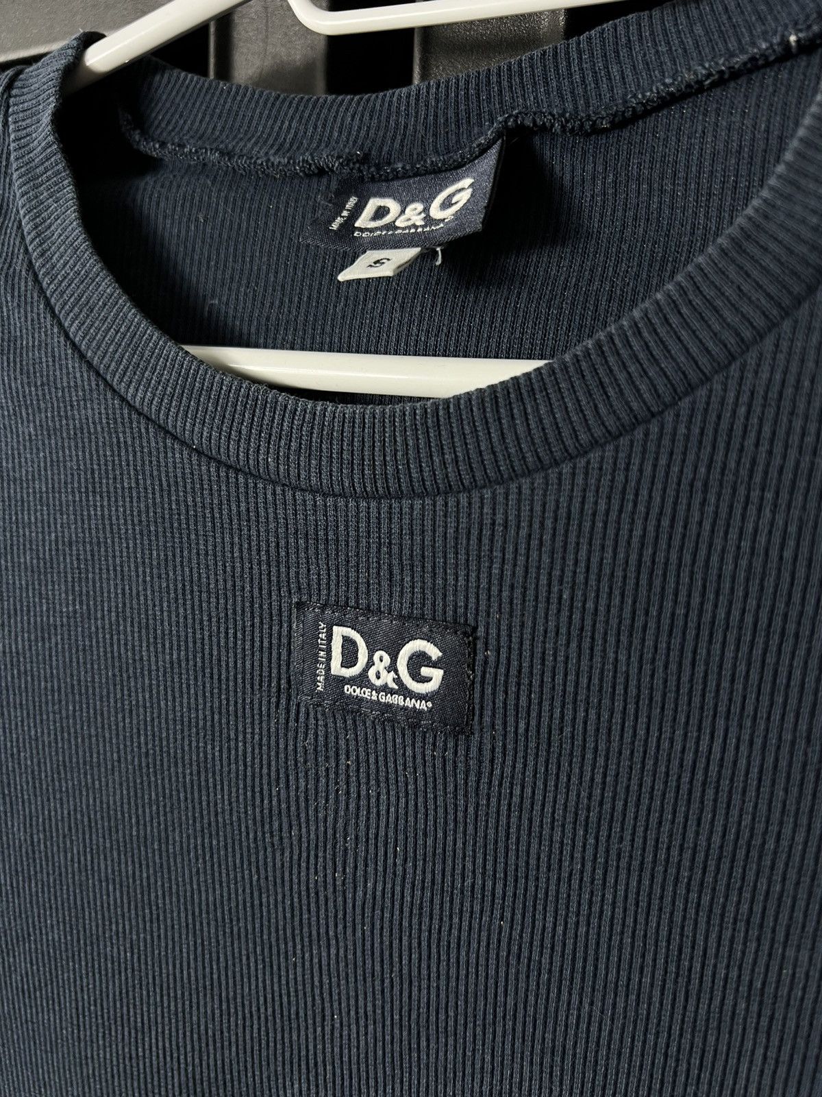 Dolce & Gabbana Dolce & Gabbana Wmns Ribbed Tee – T-Shirt – Size S – Italy 🇮🇹 Size S / US 4 / IT 40 - 6 Thumbnail