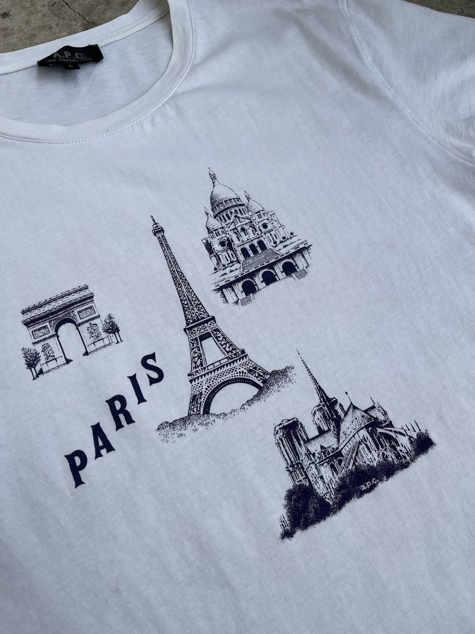 A.P.C. A.P.C. Paris T-Shirt eiffel tower Size US L / EU 52-54 / 3 - 6 Thumbnail