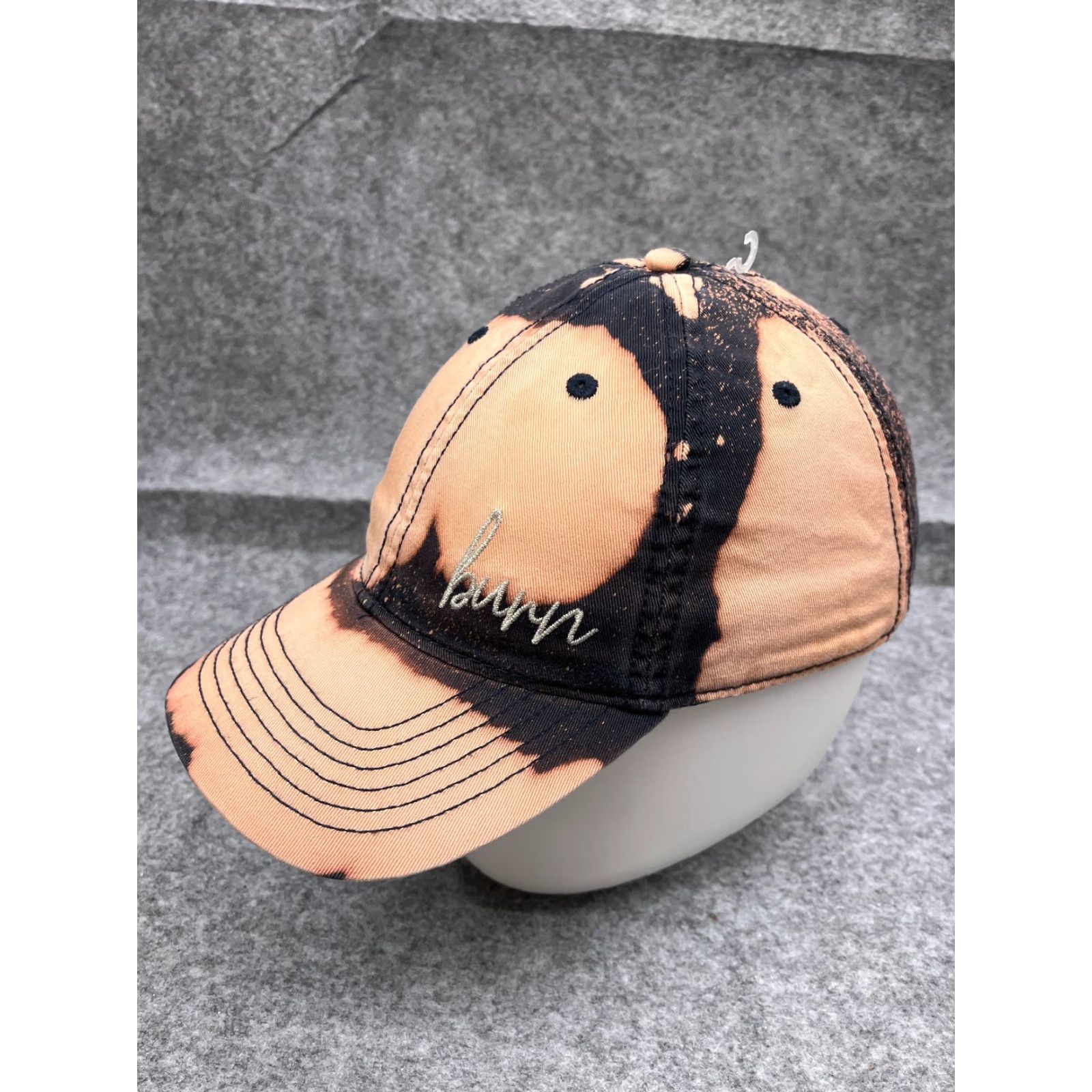 Vintage Burri Boot Camp Hat Cap Adult One Size Pink Tie Dye 100% Cotton Strap Back Camp Size ONE SIZE - 4 Thumbnail