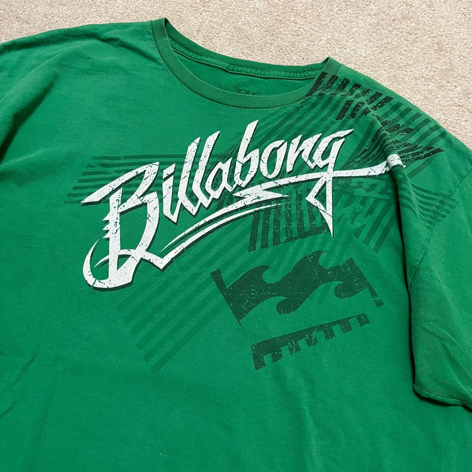 Billabong Y2K Billabong Green Surf Graphic Logo T-Shirt Large Size US L / EU 52-54 / 3 - 3 Thumbnail