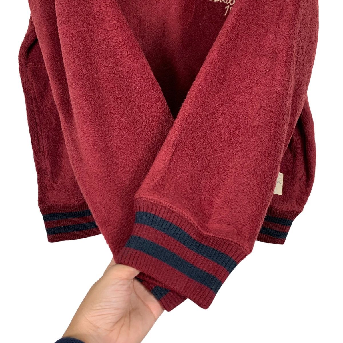 Japanese Brand MLB BOSTON RED SOX Half Zip Turtle Neck Fleece #0044-C3 Size US XL / EU 56 / 4 - 12 Thumbnail