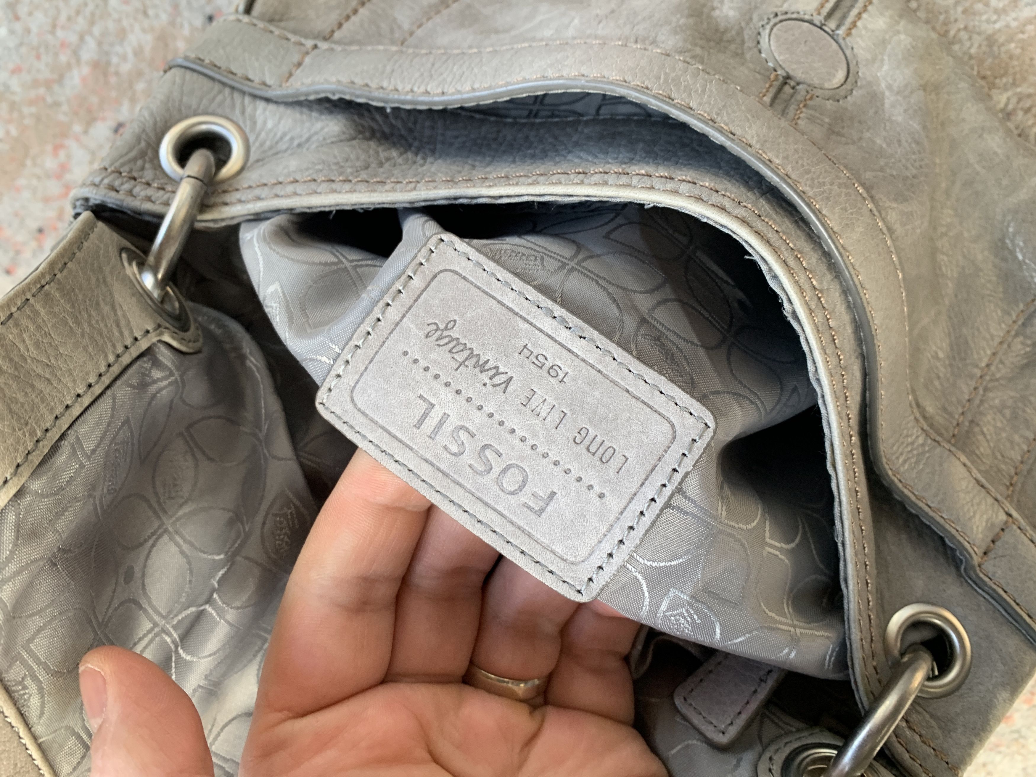 Fossil × Leather × Vintage Fossil Vintage Leather Bag Size ONE SIZE - 10 Thumbnail