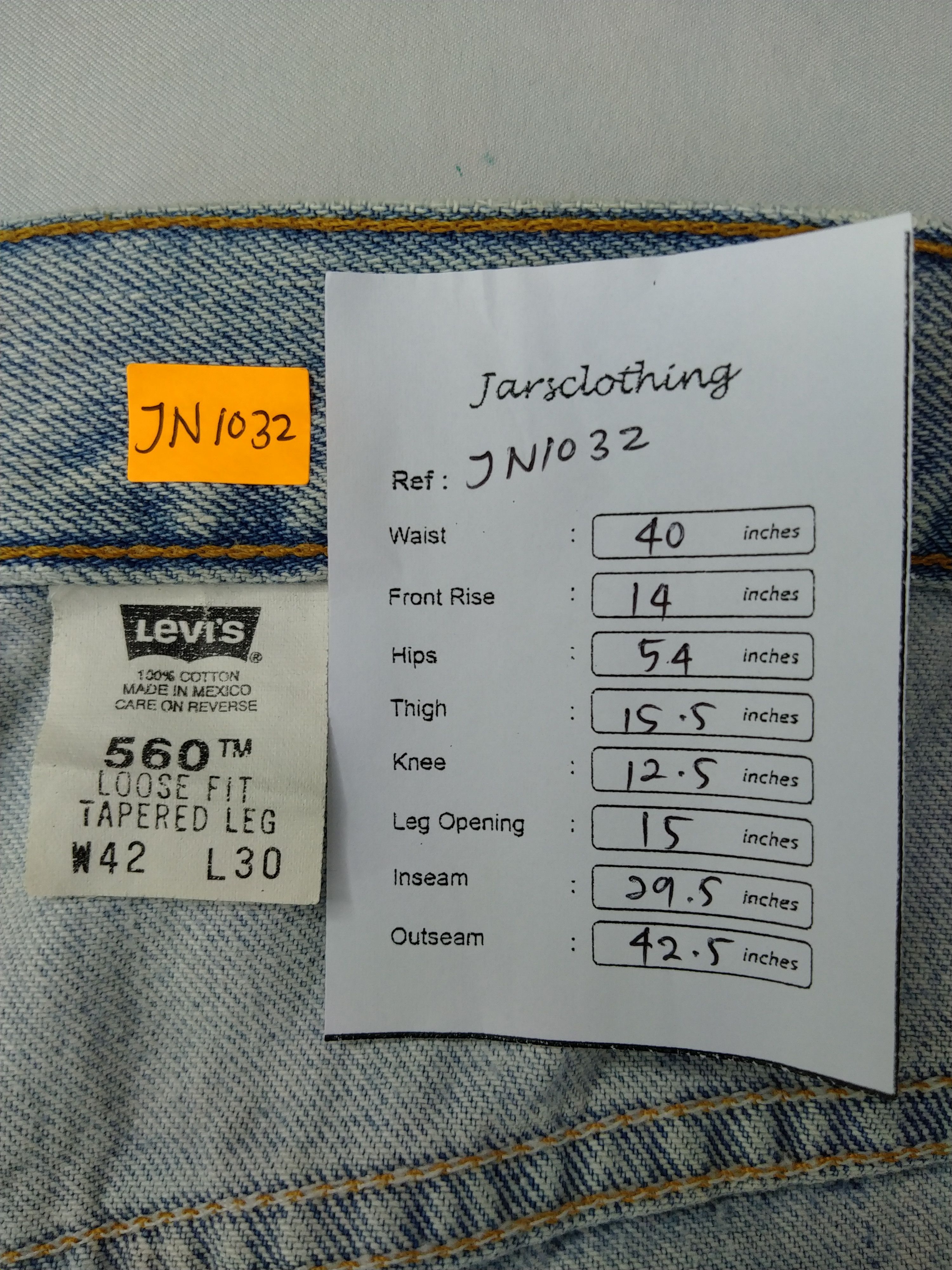 Japanese Brand Light Wash Vintage Levi's 560 Jeans 40x29.5 Denim -JN1032 Size US 40 / EU 56 - 8 Thumbnail