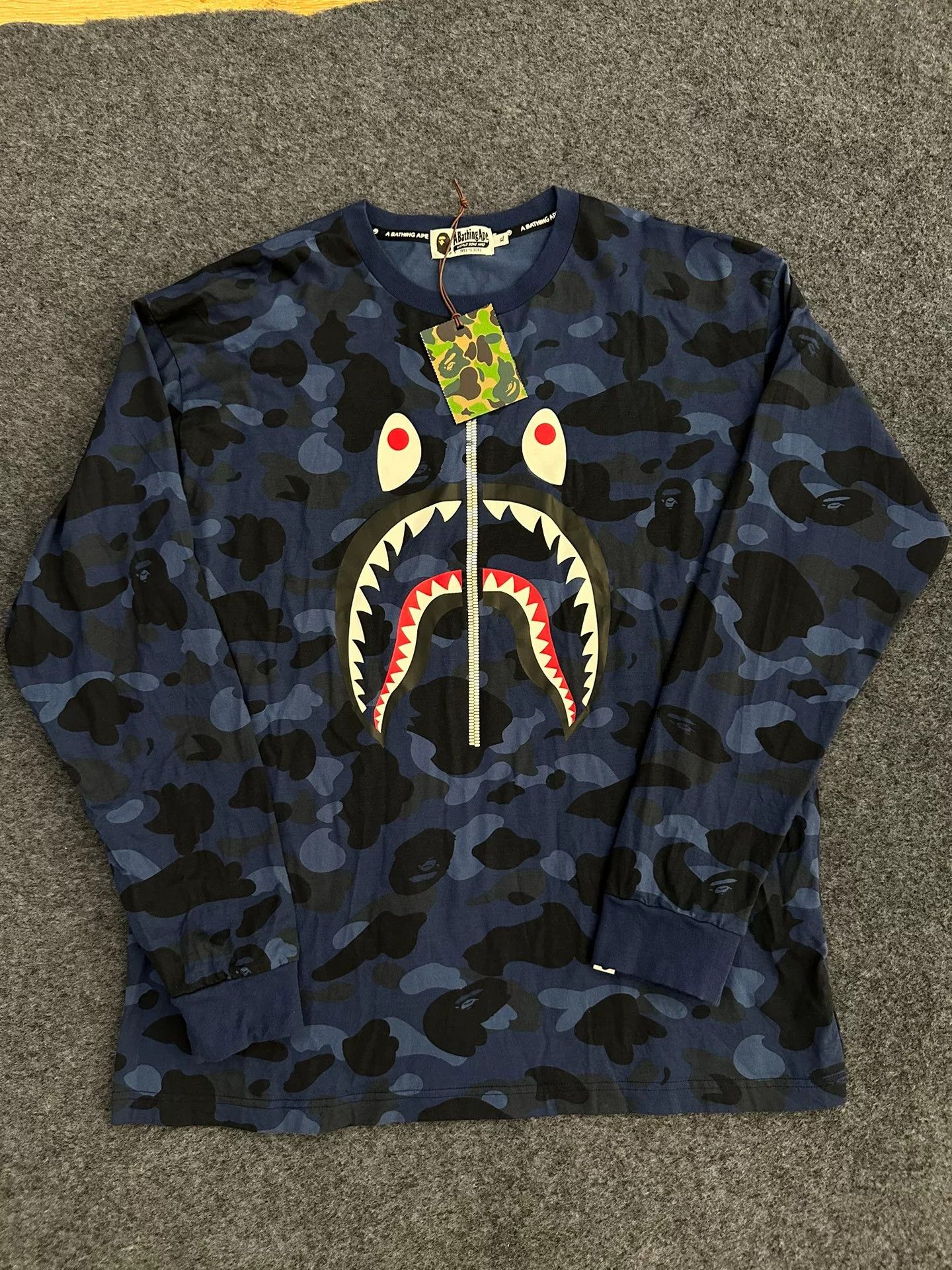 Bape Bape T Multi Shark Long Sleeve Tee Size US XL / EU 56 / 4 - 1 Thumbnail