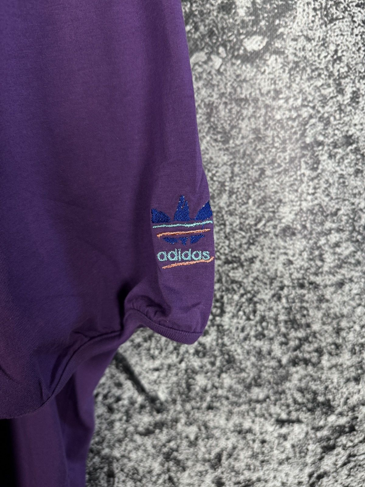Adidas Adidas Vintage 90s Henley Purple Shirt Balloon Sleeve Size L Size US L / EU 52-54 / 3 - 12 Thumbnail