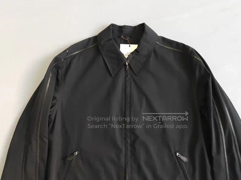 Hermes Hermes Jacket, black, lamb leather paneling, classic admin Size US L / EU 52-54 / 3 - 3 Thumbnail